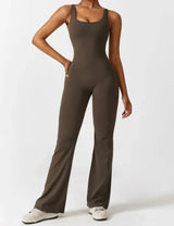 Elena | Flared V-Back Jumpsuit