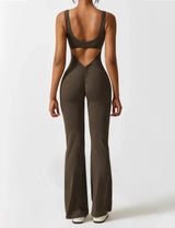 Elena | Flared V-Back Jumpsuit