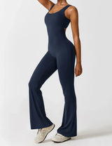 Elena | Flared V-Back Jumpsuit