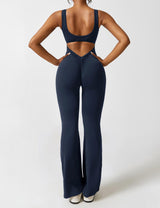 Elena | Flared V-Back Jumpsuit