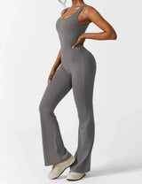 Elena | Flared V-Back Jumpsuit