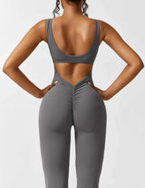 Elena | Flared V-Back Jumpsuit