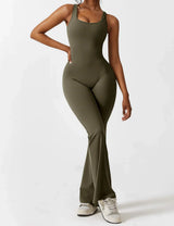 Elena | Flared V-Back Jumpsuit