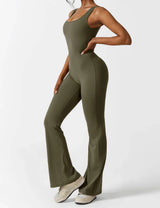 Elena | Flared V-Back Jumpsuit