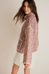 Aurora Patchwork Jacket achterkant roze bloemenprint
