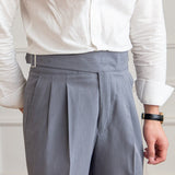 Steengrijs Slim fit grijze pantalon voor heren
