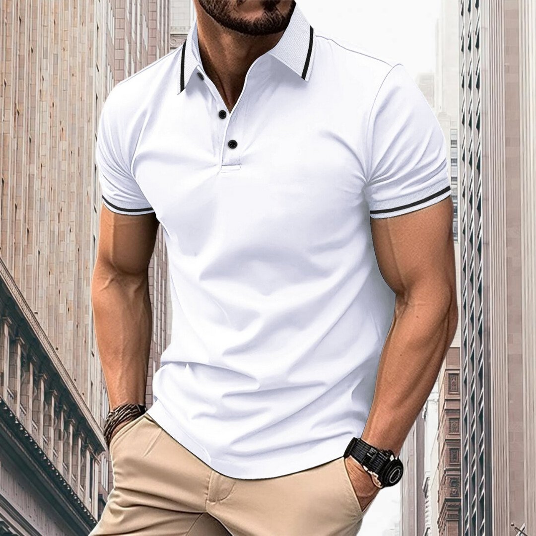 Oliver Slim Fit Polo heren wit casual slim fit shirt katoen
