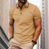 Oliver Slim Fit Polo heren beige tijdloze polo ademend katoen
