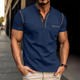 nico polo heren navy slim-fit poloshirt moderne look
