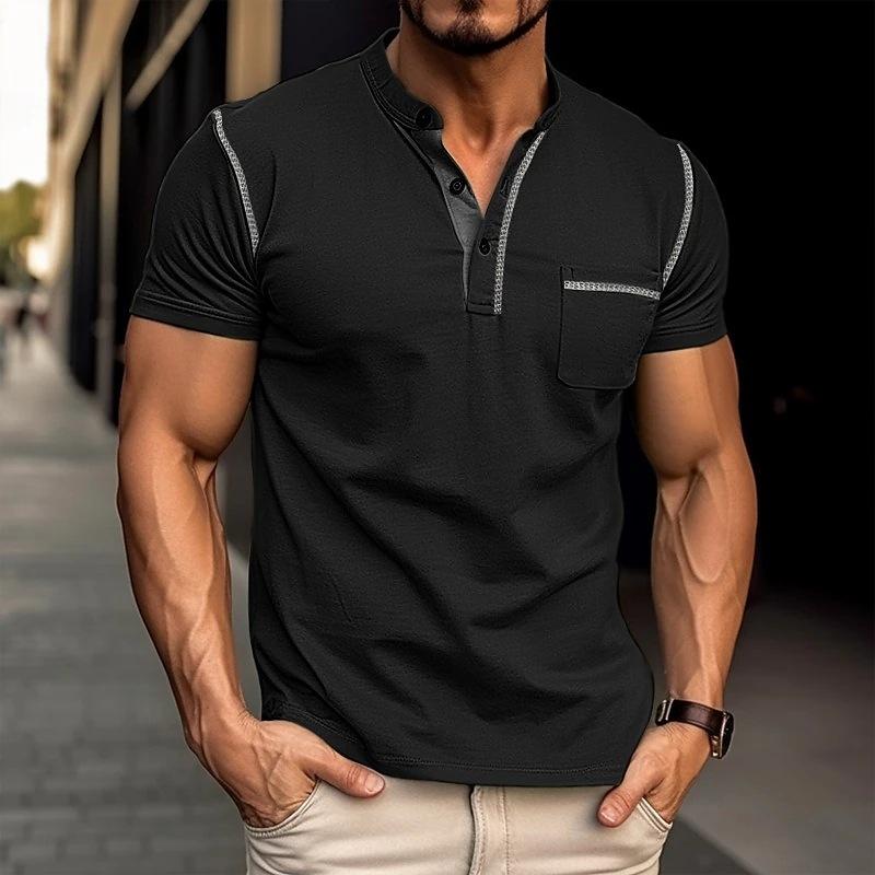 nico polo heren zwart slim-fit poloshirt sportieve uitstraling
