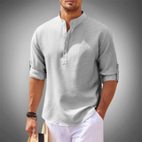 lichtgrijze casual polo
