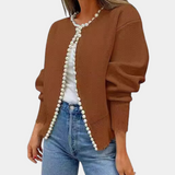 Brandy damesvest in bruin voor herfstoutfits
