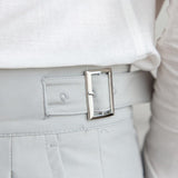 Beige Slim fit grijze pantalon voor heren
