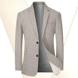 Grijs heren colbert met knoopsluiting | Elegant jasje voor werk of feest