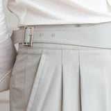 Beige Slim fit grijze pantalon voor heren
