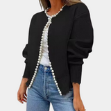 luxe dames vest zwart met stijlvolle pasvorm
