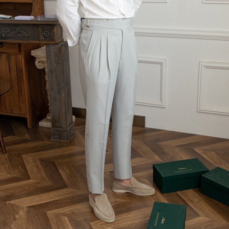 Asgrijs Slim fit grijze pantalon voor heren
