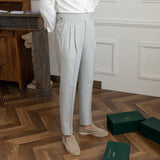 Asgrijs Slim fit grijze pantalon voor heren
