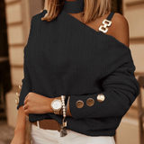 Modieuze off-shoulder top
